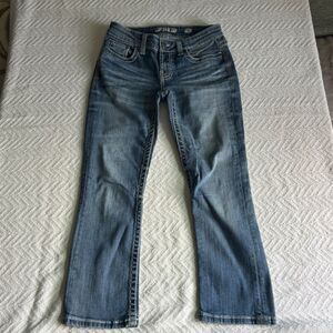 BKE Jeans 26 Sabrina Low Rise Straight Med. Wash Denim Women's BUCKLE  28"W/25"L
